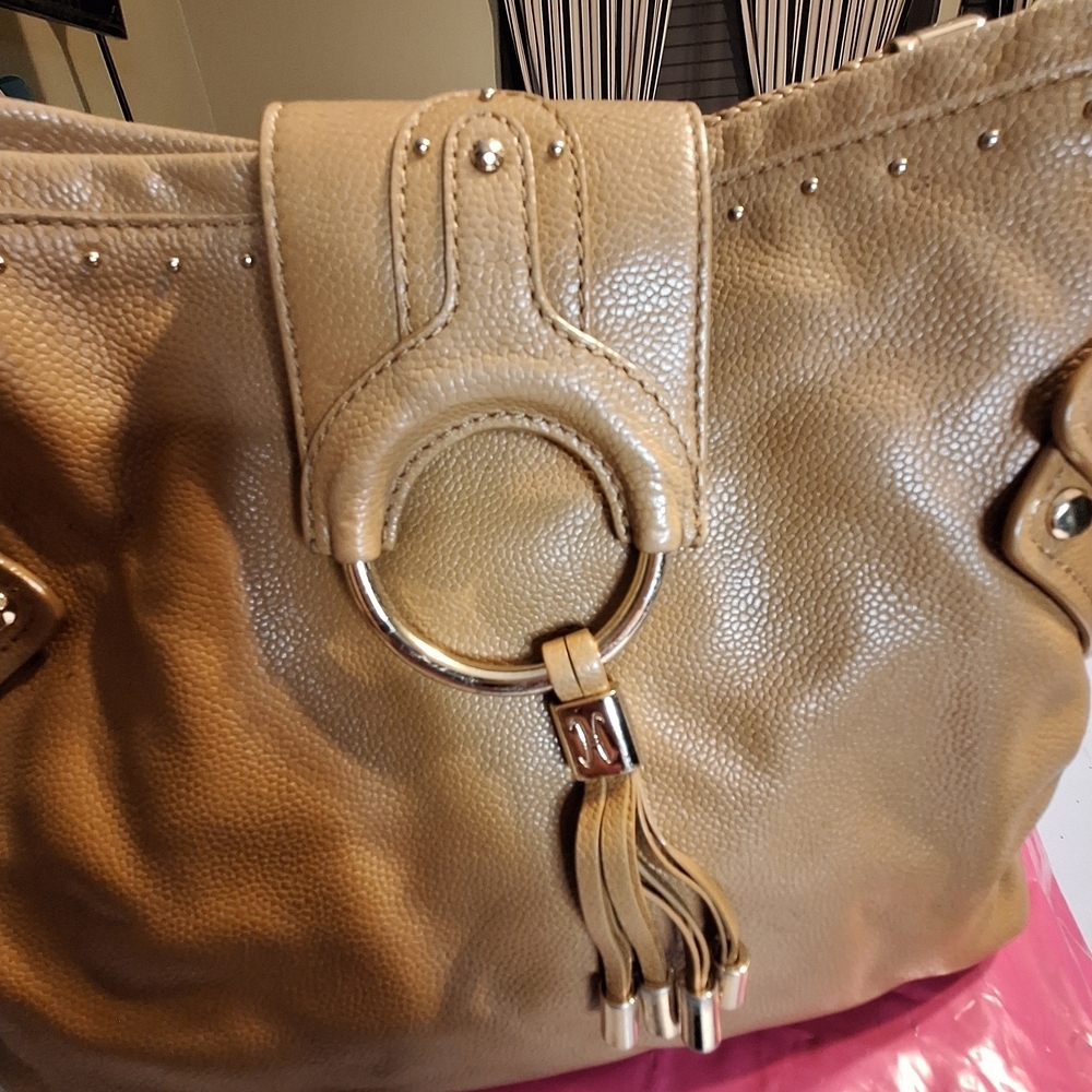 Cole Haan Tan Leather Shoulder /Satchel Handbag - Picture 4 of 16
